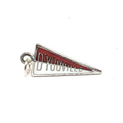 Sterling Silver Charm, D'Youville University Buffalo New York School Pennant Charm - Class Reunion Gift