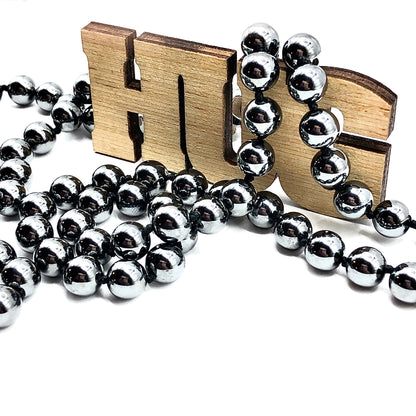 Stone Necklace, 32" Metallic Black 8mm Round Magnetoplumbite Hematite Bead Necklace