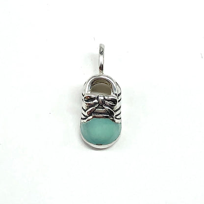 Accessories Jewelry, Cute Dainty Light Blue Sterling Silver Tennis Shoe 3D Charm Pendant