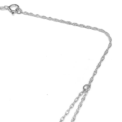 28" 2 Layer Style Sterling Silver Turquoise Charm Necklace