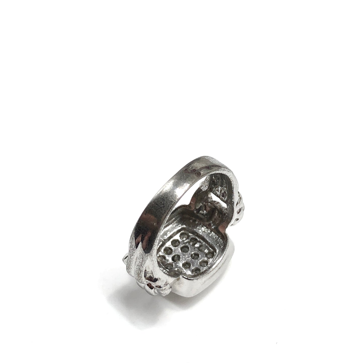 Sz6 Sterling Silver Cz Statement Ring - Perfectly Imperfect