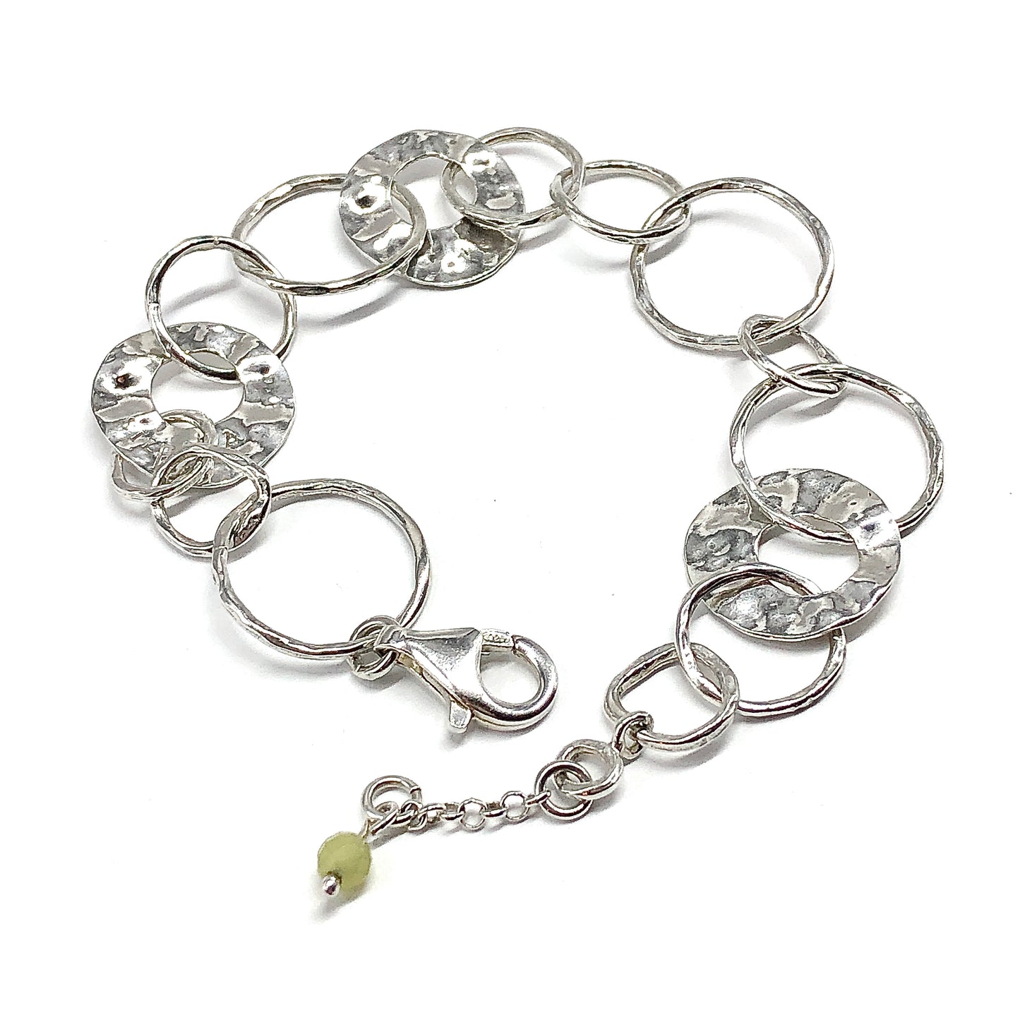 Bracelet - Silpada Sterling Silver Hammered Paper Chain Circle Bracelet - Discount Estate Jewelry