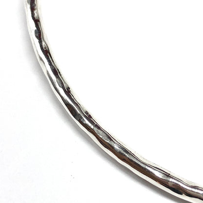 Hammered Sterling Silver Bangle Style Choker