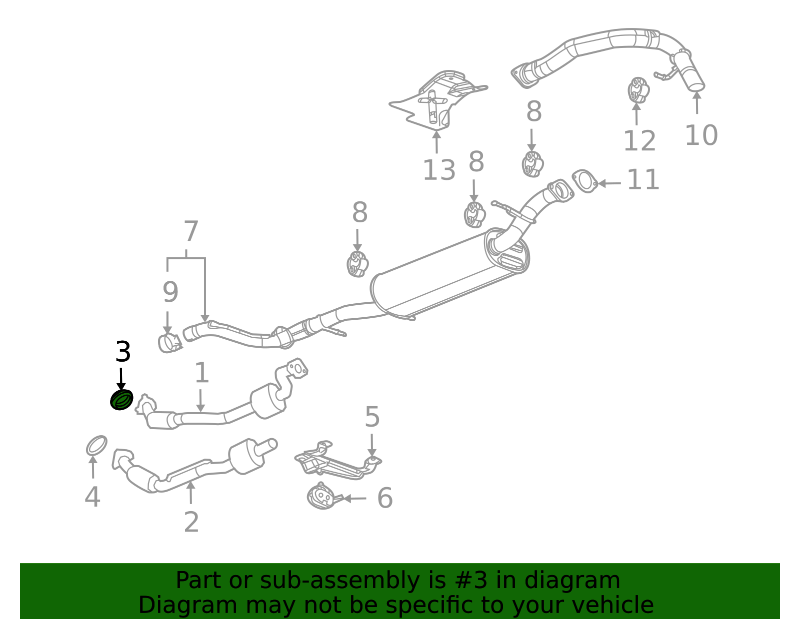 1999-2026 Chevy Silverado Exhaust Manifold Pipe Seal, GMC Sierra OEM GM Part # 15035747