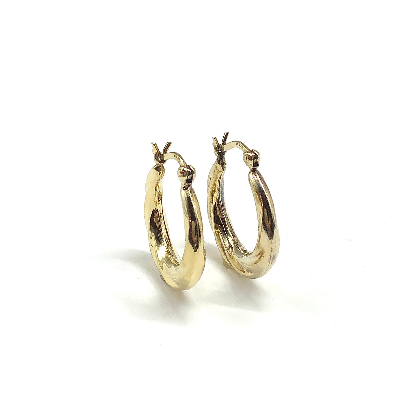 Sterling Silver Gold Plated Hoop Earrings