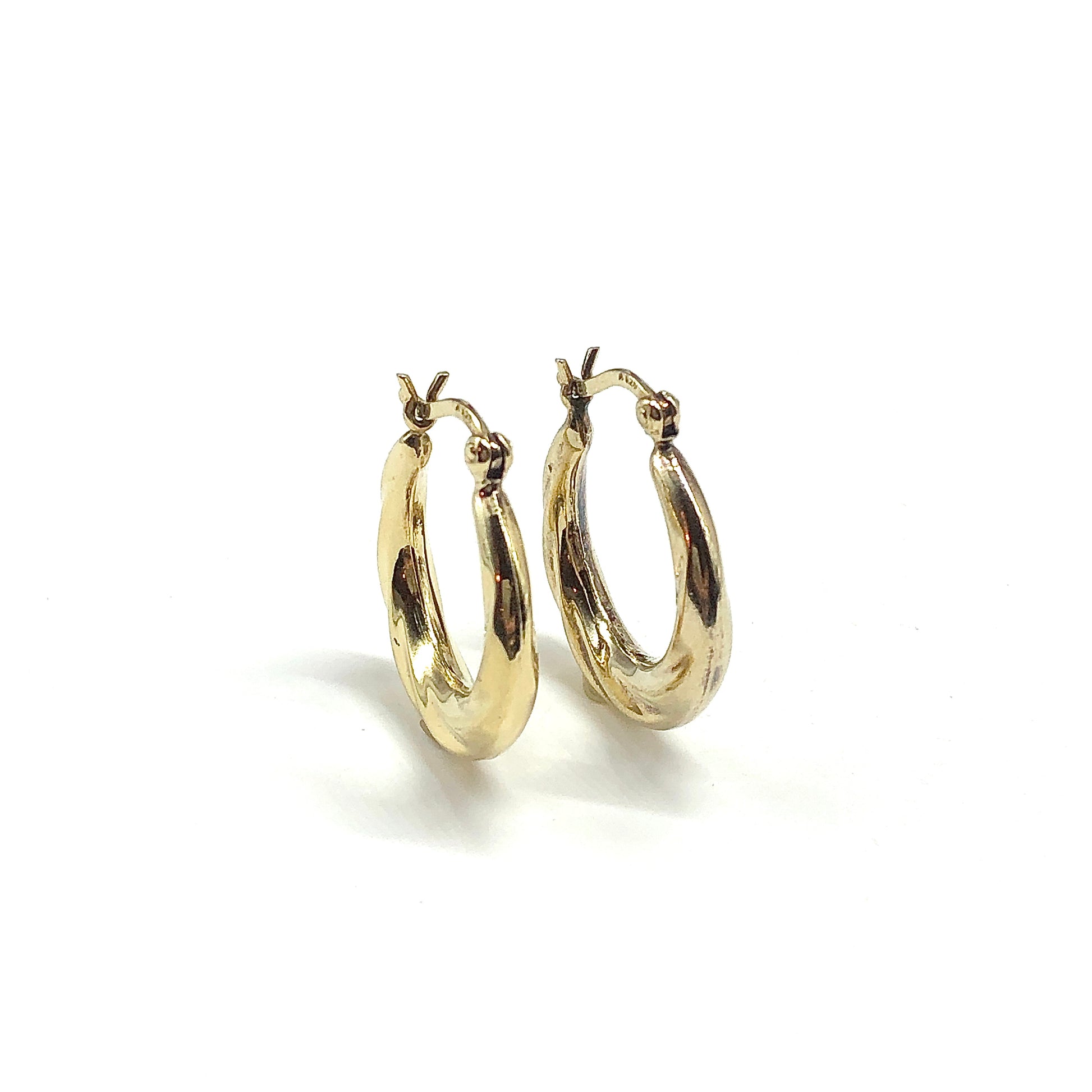 Sterling Silver Gold Plated Hoop Earrings