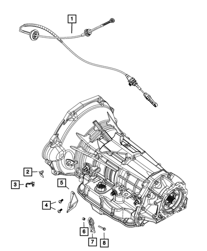 2019-2024 Dodge Ram Shift Cable - 68416732ab