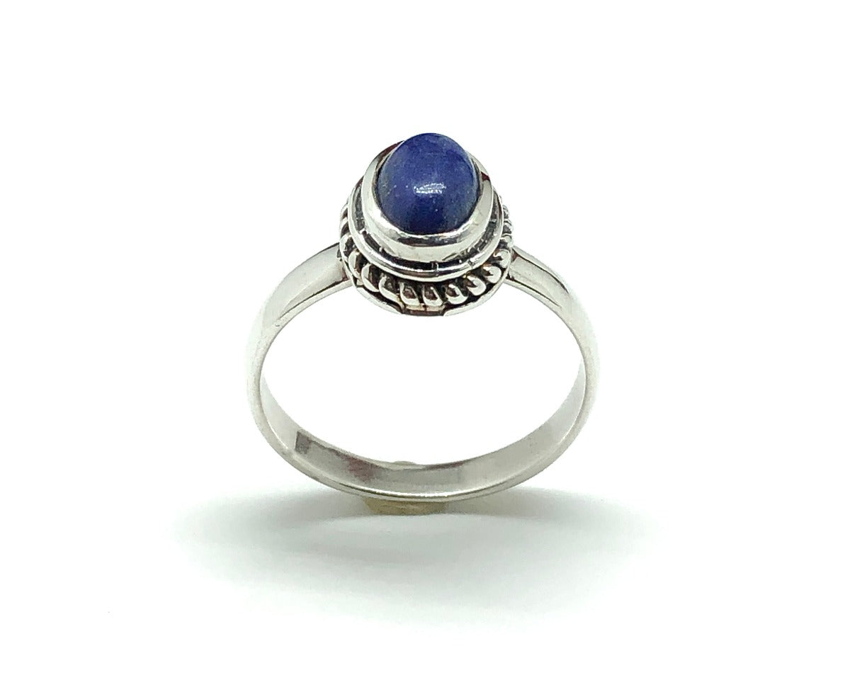 Sterling Silver Striking Blue Lapis Stone Ring