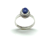 Silver Rings | Striking Blue Lapis Stone Sterling Ring | Discount Estate Jewelry website
