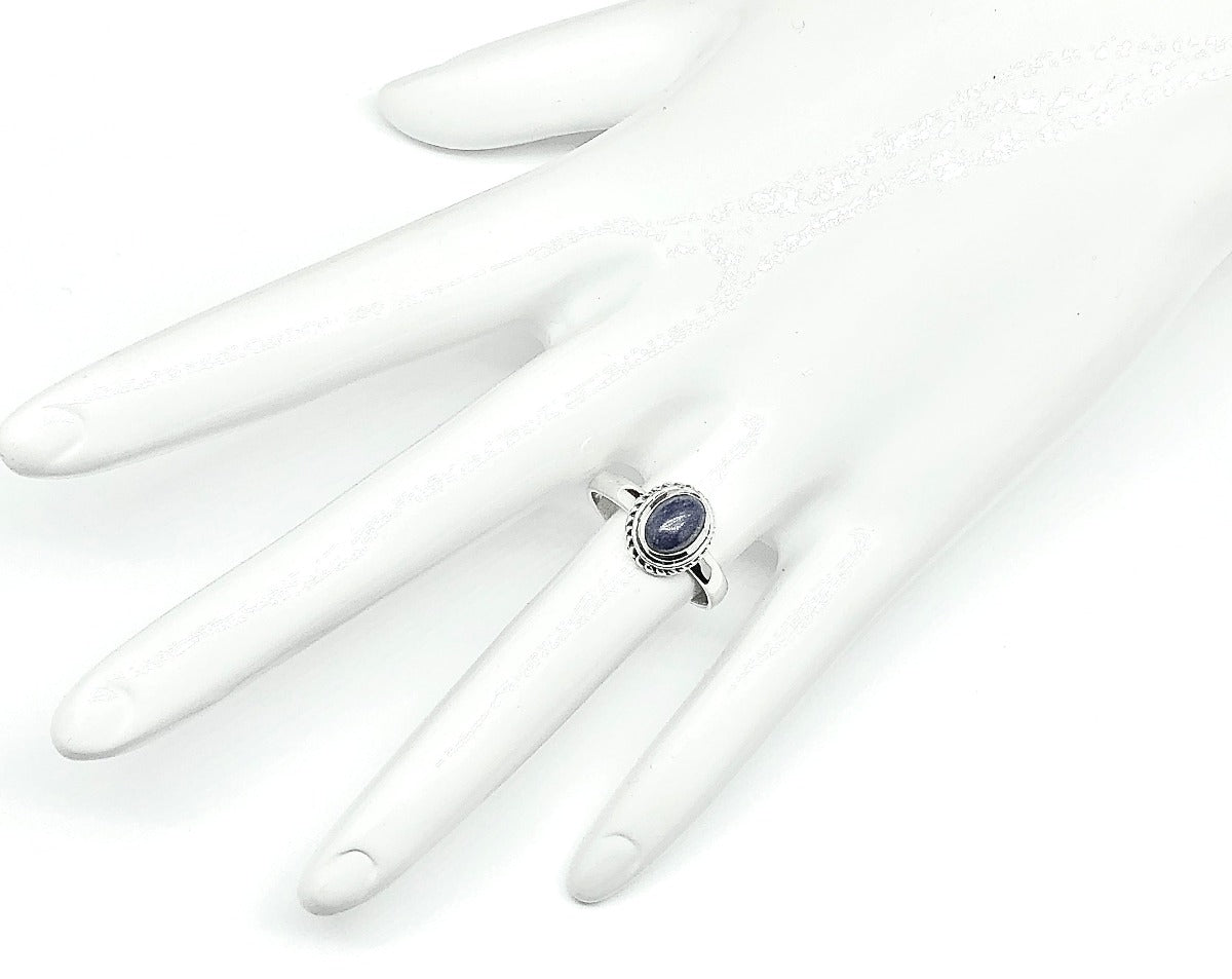 Sterling Silver Striking Blue Lapis Stone Ring | For Sale