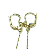 2" Luxurious Vintage Italian Linear Drop Earrings | 14k Gold