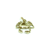 Low Cost Estate Jewelry - Cute Gold Sterling Silver Nautical Crab 3-D Charm