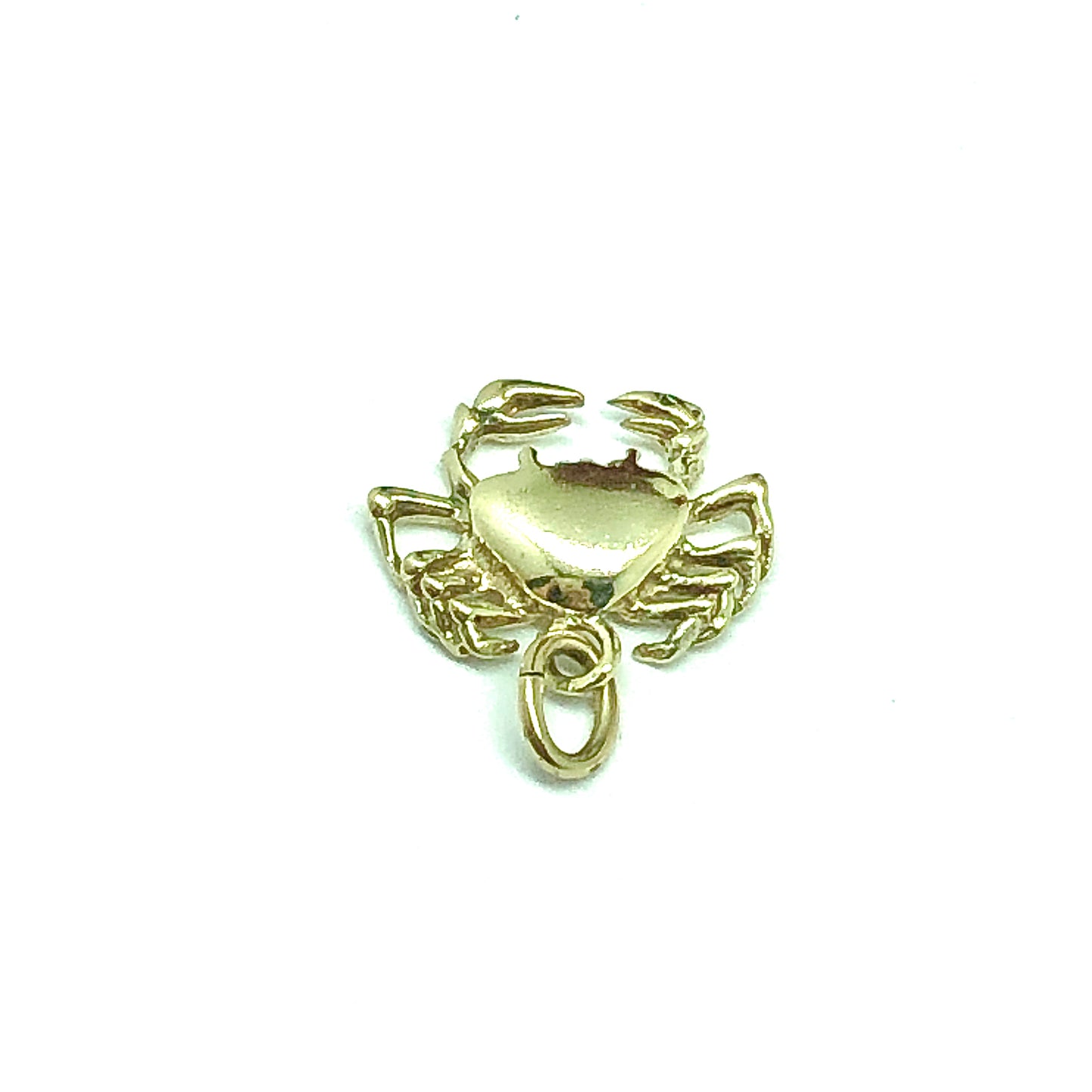 Bracelet Charms & Pendants | Gold Sterling Silver Cute 3D Crab Charm | Estate Jewelry 