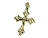 Secondhand Shop Jewelry | Shimmery Gold Sterling Silver Cz 2in Cross pendant