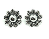 Jewelry - Earrings - used Sterling Silver Dome Sunflower Flower Design Earrings - Online at Blingschlingers.com  in the USA