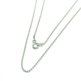 Necklace - Womens 20" Sterling Silver 1.57 mm Bead Ball Chain Necklace