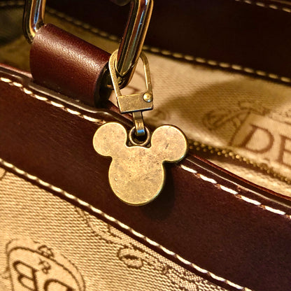Blingschlingers - Mickey Mouse Style Repair Zipper Pull Charm - Rustic Bronze | Decorative Disney Flair to Anything