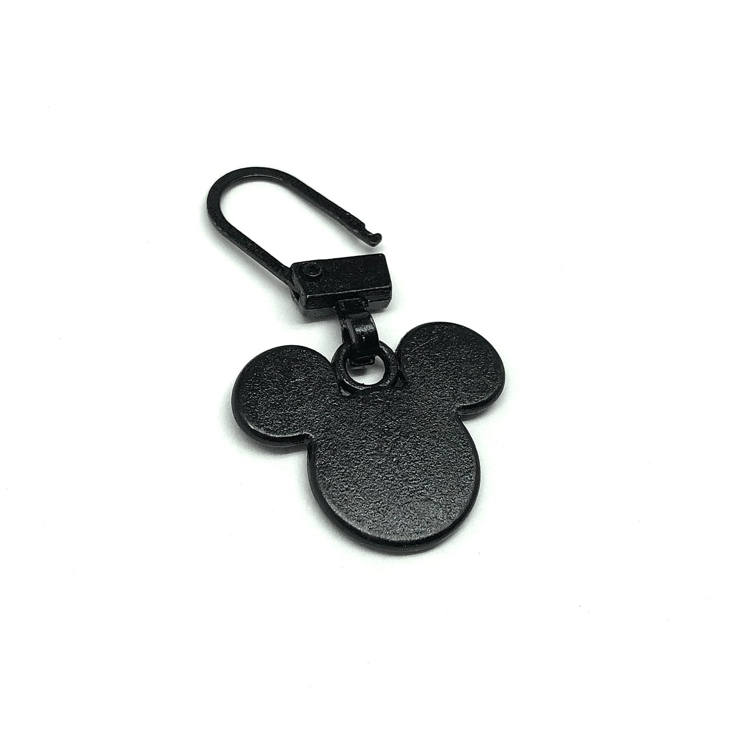 Black Mickey Mouse Silhouette Charm - Zipper Pull Charm for Repair or Decorative Shoe, Purse, Keychain & More | Crafting Supply Accessories
