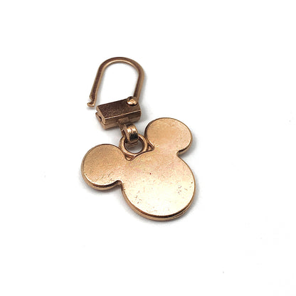 Celebrate Disney - Mickey Mouse Silhouette Charm - Rustic Gold,  Zipper Pull Charm for Repair or Decorative Shoe, Purse Charm & More