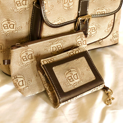 Shoulder bag - Womens Authentic Dooney & Bourke Donegal Collection Leather Signature Purse / Shoulder Bag