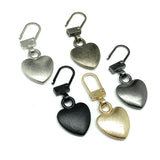 Zipper Pull Repair Fast - Zipper Heart Charm Multipurpose Decorative Use on Shoes, Purse, Keychain & More