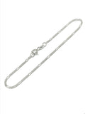 Jewelry > Bracelet - Womens Perfectly Petite Sterling Silver Fine Figaro Chain Bracelet