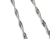Kinky They Say? 🤔 - Shimmery Sterling Silver Spiral Herringbone Chain Necklace