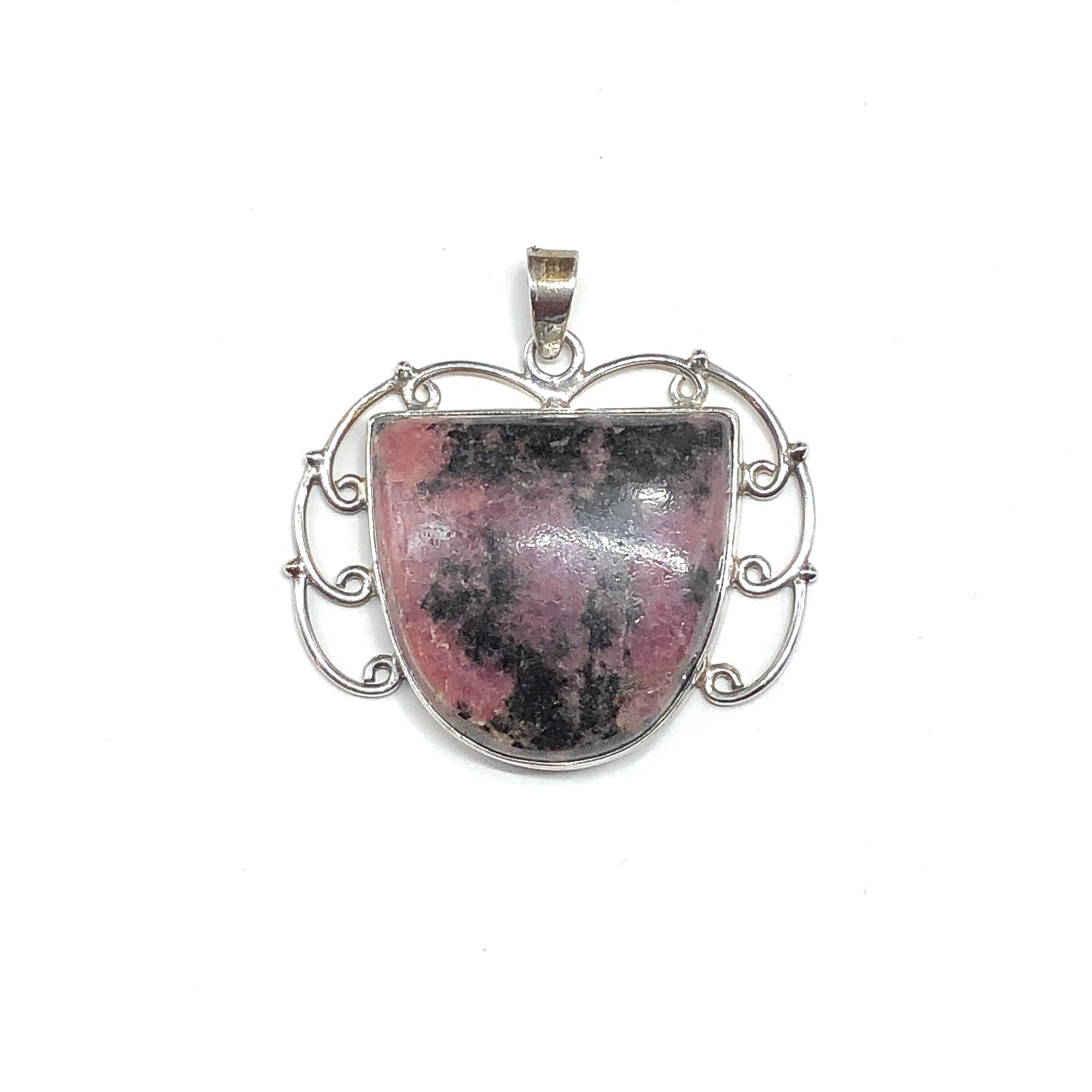 Unique Ruby Zoisite Sterling Silver Focal Pendant