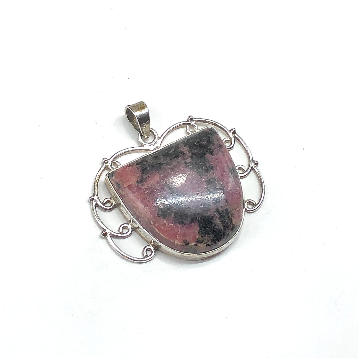 Unique Ruby Zoisite Sterling Silver Focal Pendant