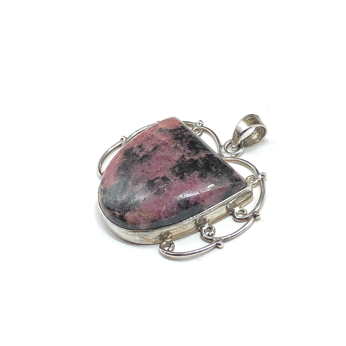 Unique Ruby Zoisite Sterling Silver Focal Pendant