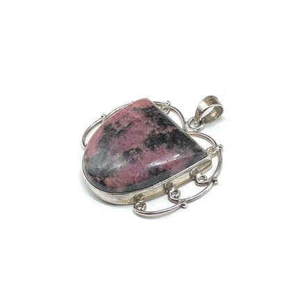 Unique Ruby Zoisite Sterling Silver Focal Pendant