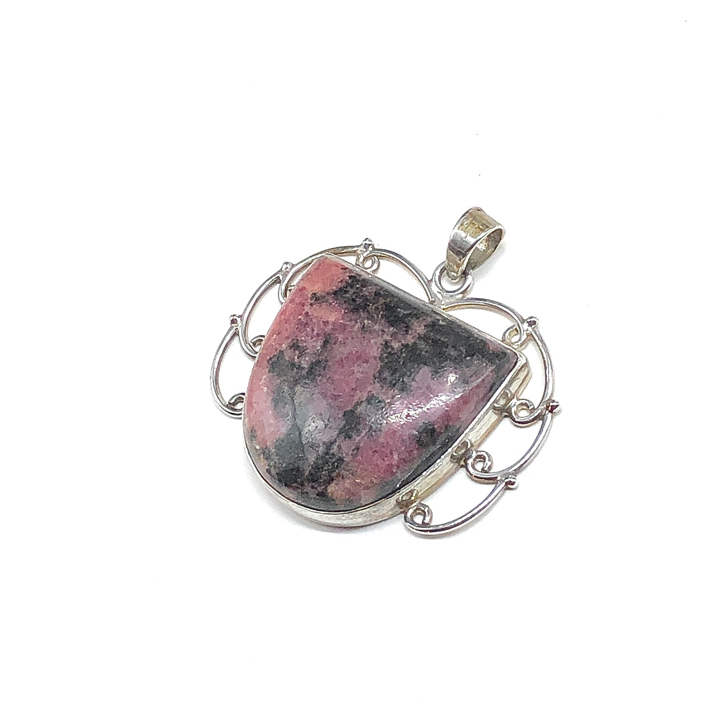 Unique Ruby Zoisite Sterling Silver Focal Pendant