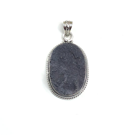 Druzy Crystal Sterling Silver Pendant