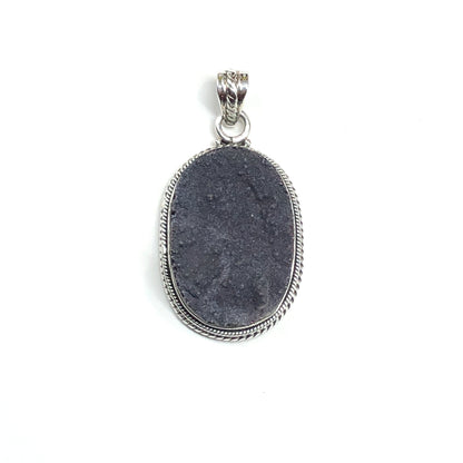 Druzy Crystal Sterling Silver Pendant
