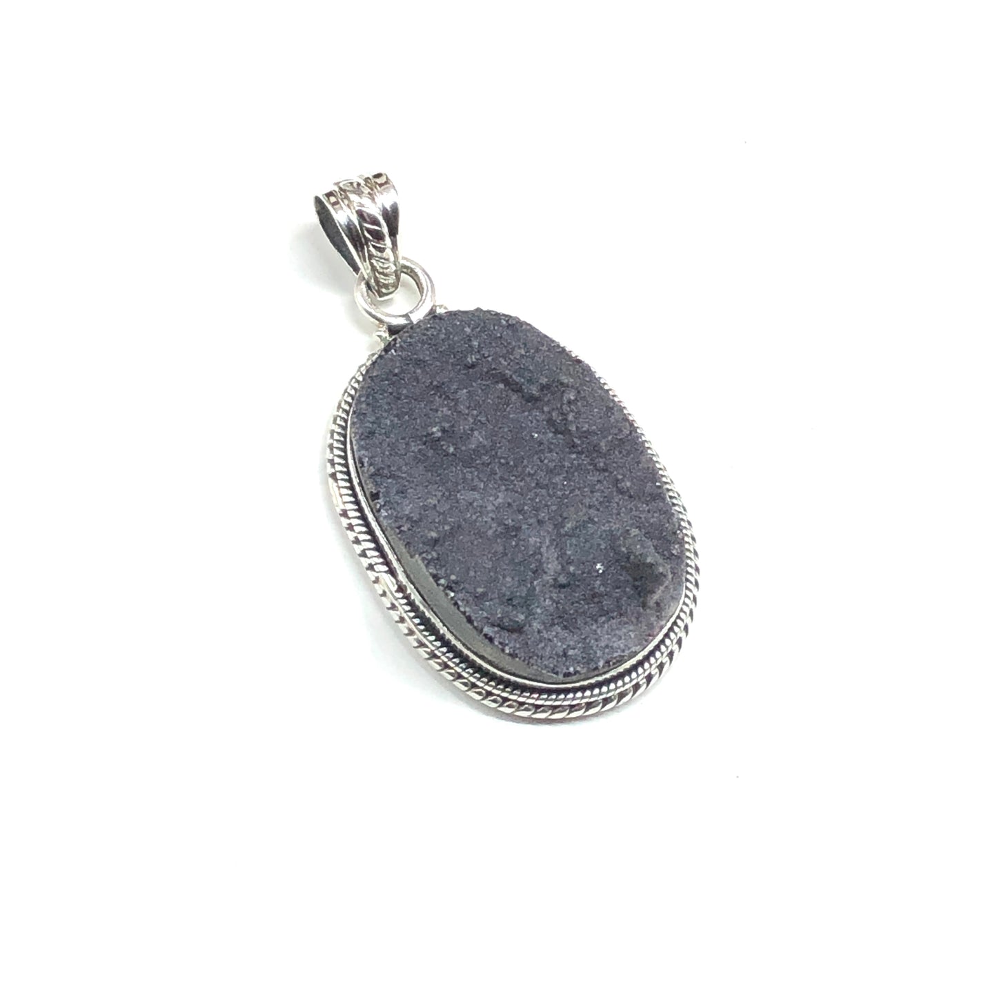 Druzy Crystal Sterling Silver Pendant