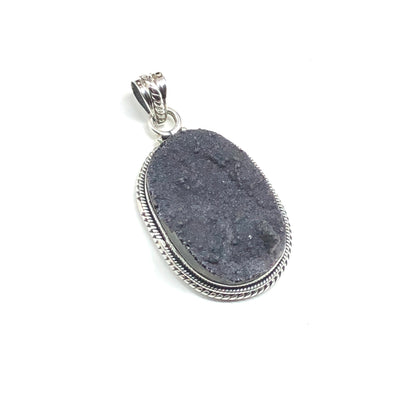 Druzy Crystal Sterling Silver Pendant