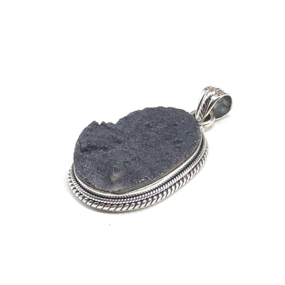 Druzy Crystal Sterling Silver Pendant