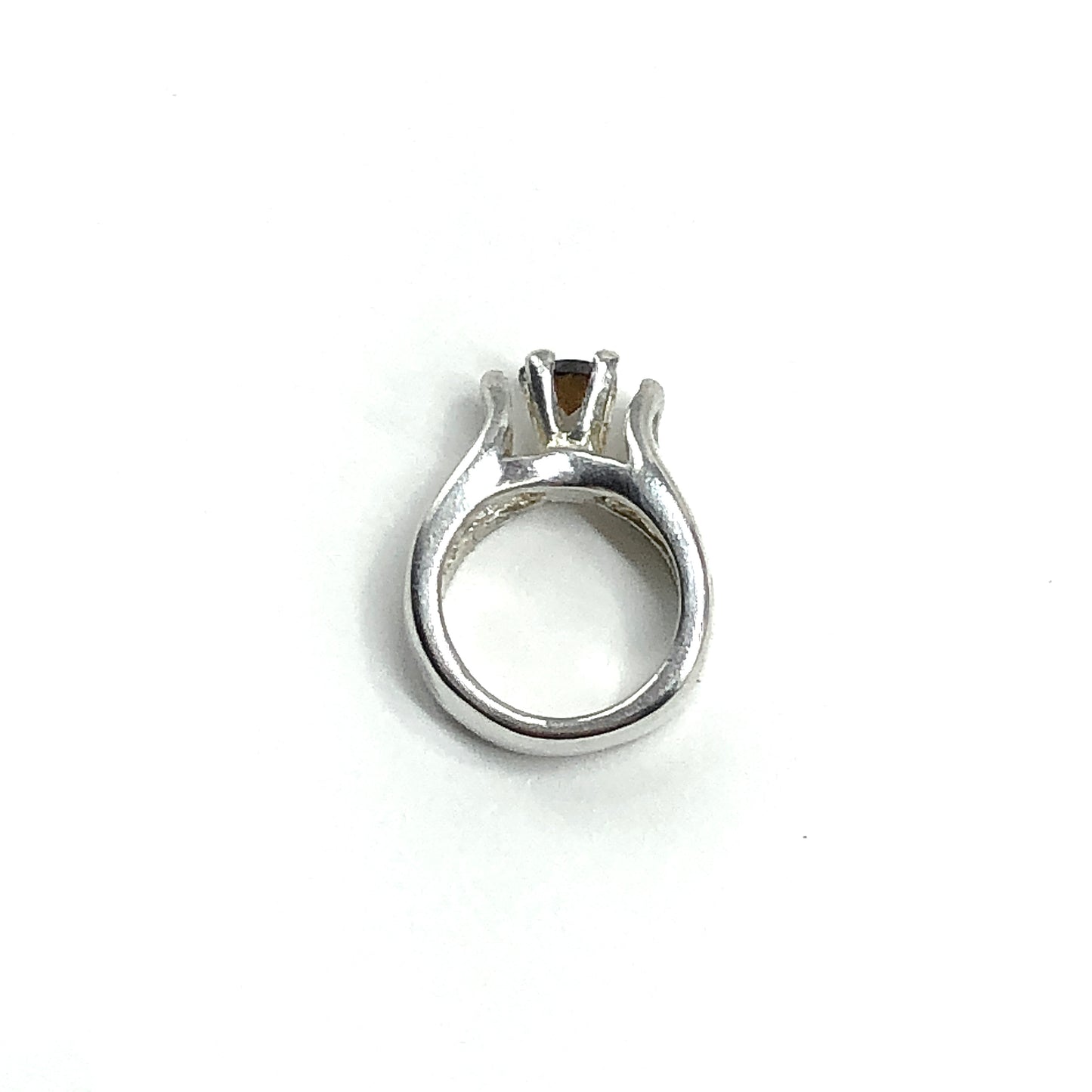 July's Mini Birthstone Ring Charm, Ruby Red Crystal, Bracelet Charm, 925 Sterling Silver Mothers Ring Pendant