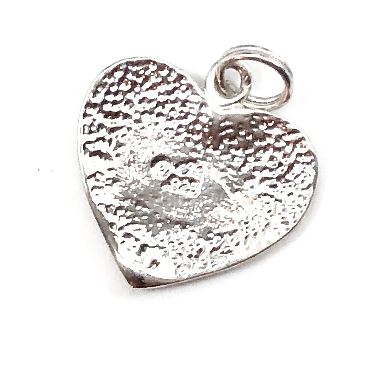 Set of 2 Sterling Silver Red Enamel Be Mine Heart Bracelet Charms