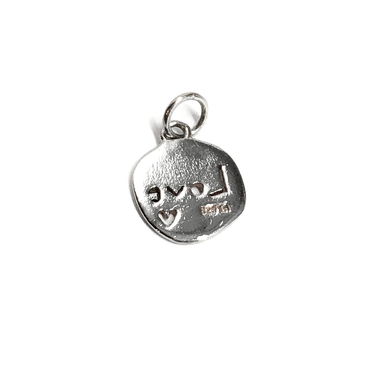 Cut-out LOVE Design Sterling Silver Tag Pendant