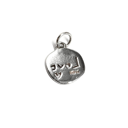 Cut-out LOVE Design Sterling Silver Tag Pendant