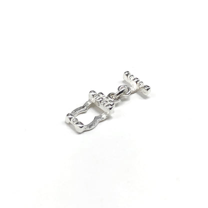 Sterling Silver Bracelet Clasp Finding, 7mm Rectangular Bracelet or Necklace Sterling Silver Toggle Clasp Finding