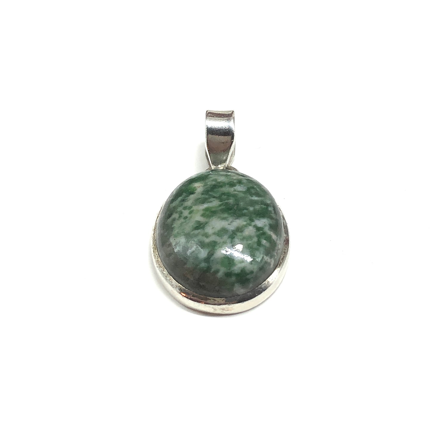 Snow on Pine - Sterling Silver Amazonite Stone Pendant