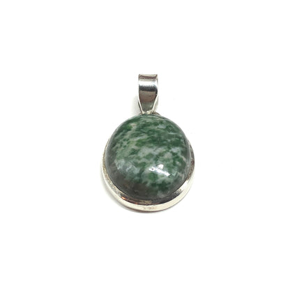 Snow on Pine - Sterling Silver Amazonite Stone Pendant