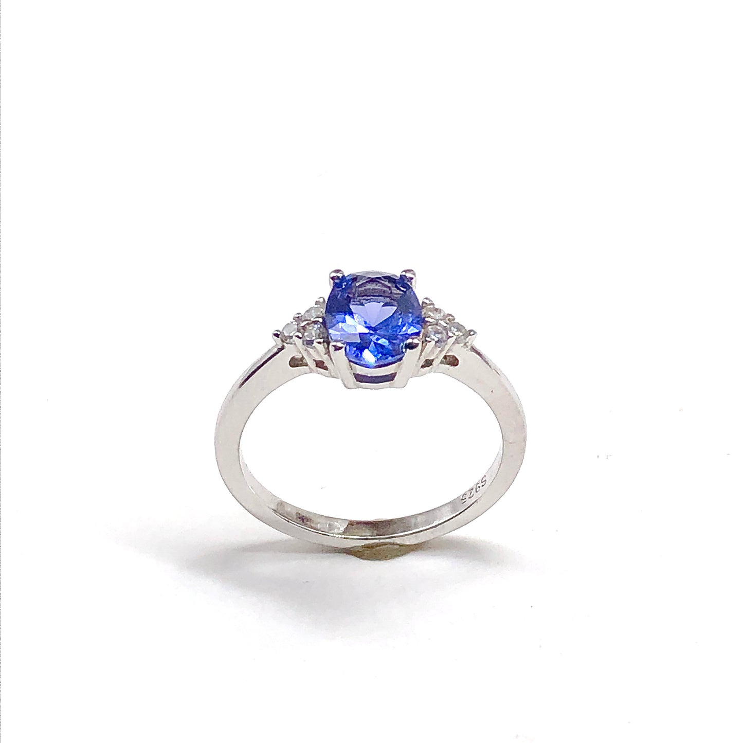 sz7 Tanzanite Blue Sterling Silver Gemstone Ring