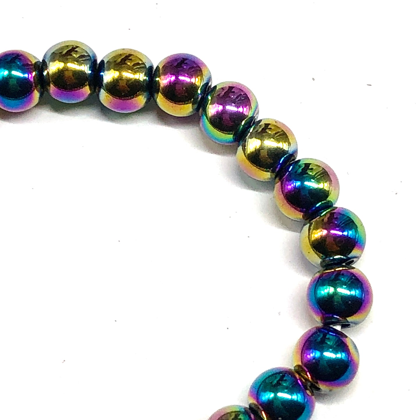 PVD Rainbow Stainless Steel Bead Bracelet