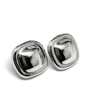Earrings | Corporate Style - Sterling Silver Bold Square Design Stud Earrings - USA
