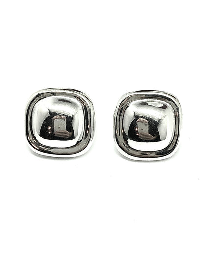 Earrings | Corporate Style - Sterling Silver Bold Square Design Stud Earrings