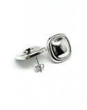 Earrings | Corporate Style - Sterling Silver Bold Square Design Stud Earrings