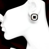 Earrings | Corporate Style - Sterling Silver Bold Square Design Stud Earrings - Blingschlingers.com USA